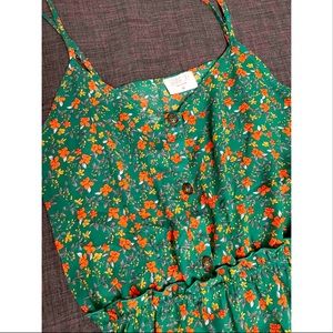 Summer Floral Spaghetti Top